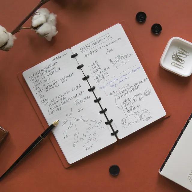 To Note Pro 空白 橫線 週曆補充頁 三款可選 香菇孔筆記本 補充包 內頁 活頁本 手帳 30頁 Momo購物網