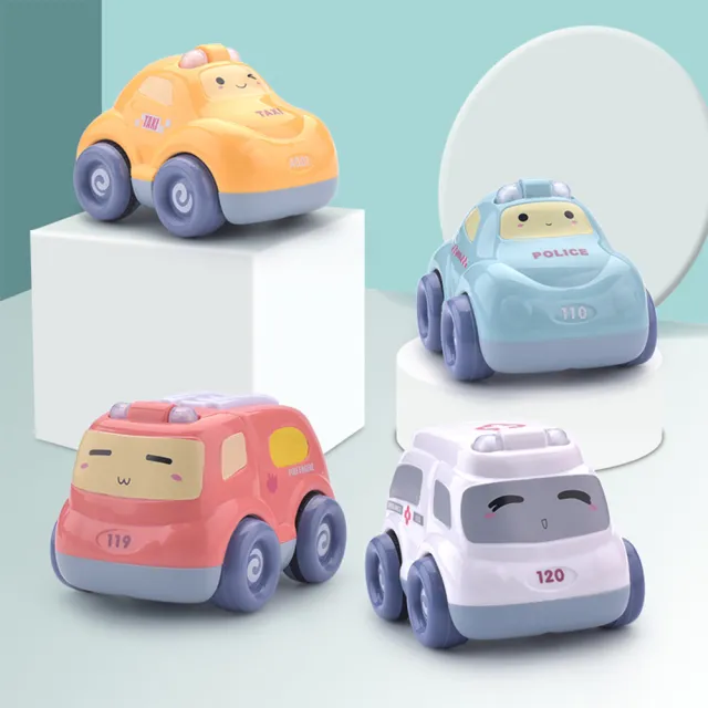 Ego Life 趣味卡通小汽車聲光益智迴力車套裝兒童玩具車 Momo購物網