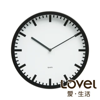 【LOVEL】25cm摩登膠框靜音時鐘-淨白里程(P2507B-L)
