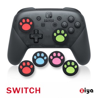 【ZIYA】Switch PRO 副廠 遙控手把 按鈕帽蓋 喵星人4入(顏色隨機)