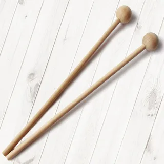 【美佳音樂】奧福打擊樂器/兒童樂器 木製/圓頭 木槌/鼓棒(2入)