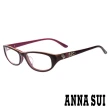 【ANNA SUI 安娜蘇】浪漫玫瑰造型眼鏡-精緻紫(AS579-733紫)