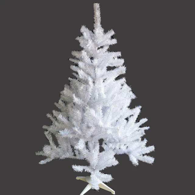 【摩達客】耶誕-4尺/4呎-120cm台灣製豪華型夢幻白色聖誕樹-裸樹(不含配件/不含燈/本島免運費)