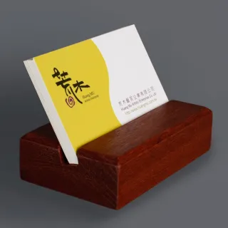 【荒木雕塑藝品】極簡風原木名片架