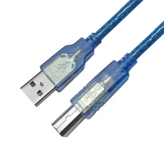 【Bravo-u】USB 2.0 傳真機印表機連接線/A公對B公(透藍1.8米- 2入)