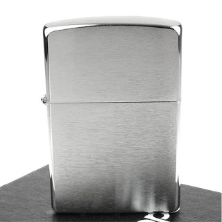 【ZIPPO】美系-拉絲打磨鍍鉻-銀色霧面打火機-寬版