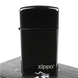 【ZIPPO】美系-Ebony-防刮塗料烏黑鏡面打火機(窄版)