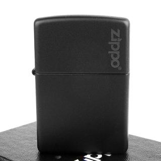 【ZIPPO】美系-LOGO字樣打火機-Black Matte黑色烤漆