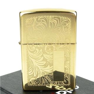 【ZIPPO】美系-Venetian威尼斯人雕花圖案設計-黃銅拋光鏡面打火機