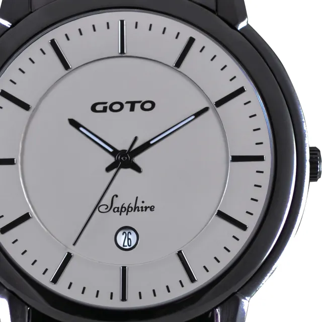 【GOTO】簡約輕薄時尚腕錶(IP灰x黑刻度)