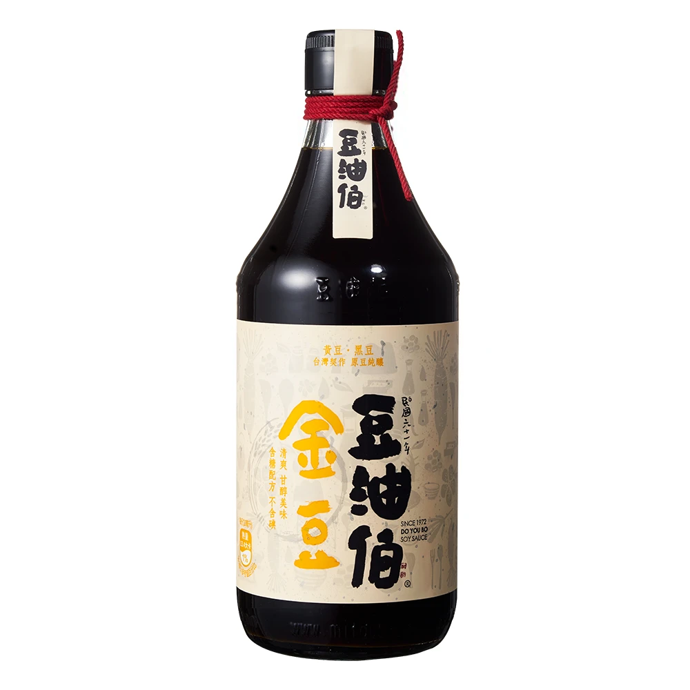 【豆油伯】金豆醬油500ml(在地農民契作非基改黃豆/黑豆/小麥。台灣製造)