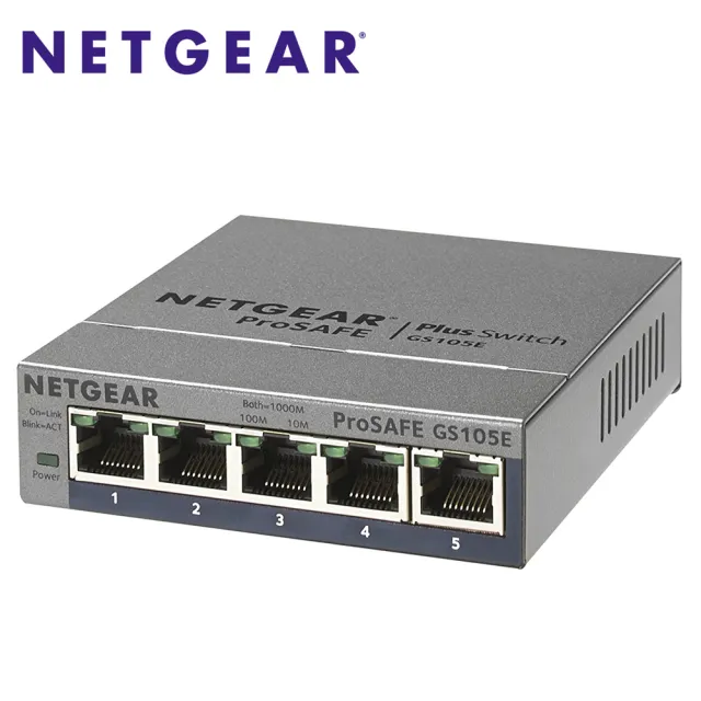 【Netgear】5埠Giga簡易網管型交換器(GS105E)/