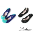 【Deluxe】包頭娃娃軟Q鞋(燙鑽皇冠小女王 藍色/黑色)