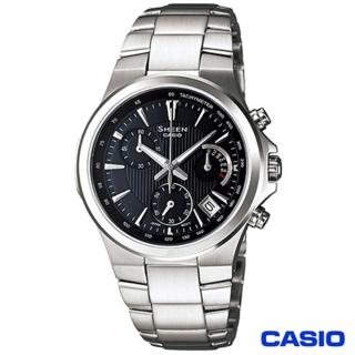 【CASIO卡西歐】SHEEN光芒紋路個性計時女錶(SHE-5019D-1A)