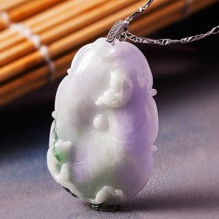 【金玉滿堂】天然A貨春帶彩翡翠荷葉錦鯉