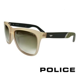 【POLICE】義大利警察都會款個性型男眼鏡(杏色 POS1859-858M)