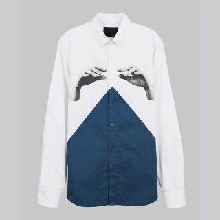 【摩達客】韓國進口EXO合作設計品牌DBSW Color Composer組色者白藍綠(純棉修身長袖襯衫)