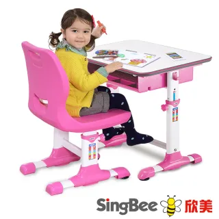 【SingBee欣美】小天使環保兒童桌椅組(學習桌椅/兒童桌椅/可升降桌椅)