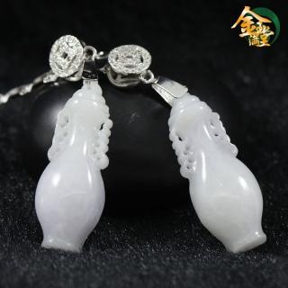 【金玉滿堂】天然雅緻淡雅春彩翡翠寶瓶(小)
