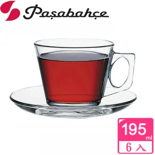 【土耳其Pasabahce】精緻造型咖啡杯盤(六套組)