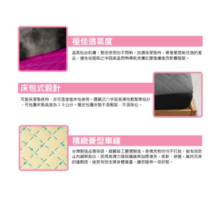 【寢城之戀】台灣製造 馬卡龍炫彩 床包式保潔墊(單人/雙人/加大/多色任選)