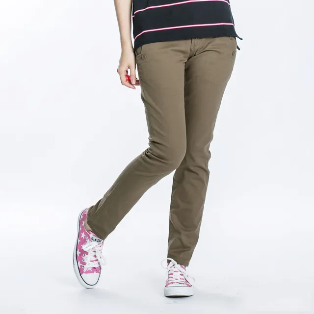 Bobson 女款小直筒褲 兵綠8053 41 Momo購物網