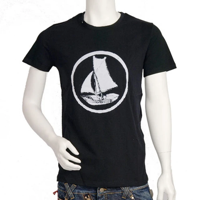 【Krisvanassche】帆船圖騰 T-shirt(黑81KJ30B N001)