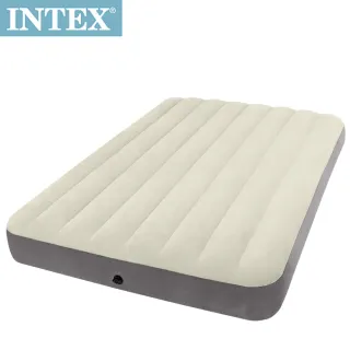 【INTEX】新型氣柱-雙人植絨充氣床墊-寬137cm(64102)