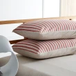 【Betrise裸睡主意】100%純棉針織條紋四件式被套床包組-草莓甜心(雙人)