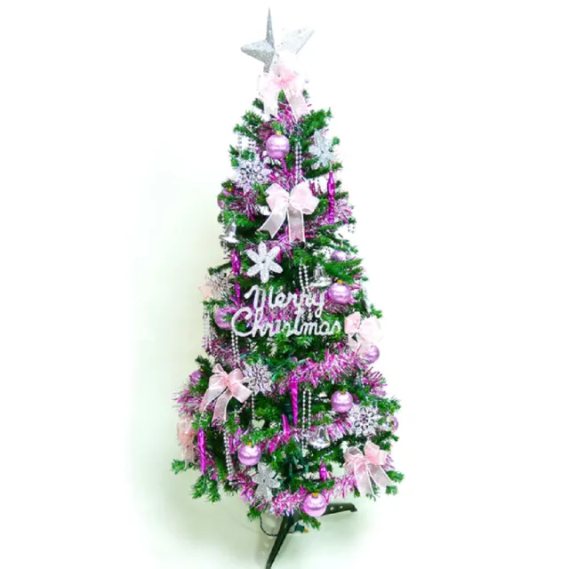 【摩達客】超級幸福-10尺/10呎-300cm一般型裝飾聖誕樹(含銀紫色系配件組/不含燈/本島免運費)/
