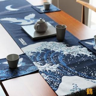 和風茶席長形桌布桌巾 鶴 35*170cm 1入