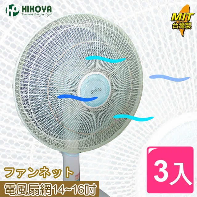 Hikoya 電風扇防塵防護網14 16 3入 Momo購物網