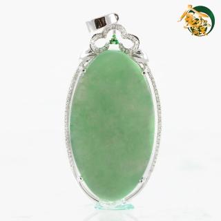 【金玉滿堂】天然滿綠翡翠項鍊(薄)