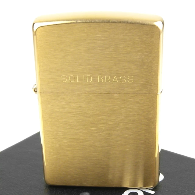 【ZIPPO】美系-Solid Brass-拉絲打磨金色霧面