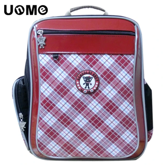 【UnMe】Easy bag紅格系人體工學後背書包(紅格/中高年級125CM以上適用)