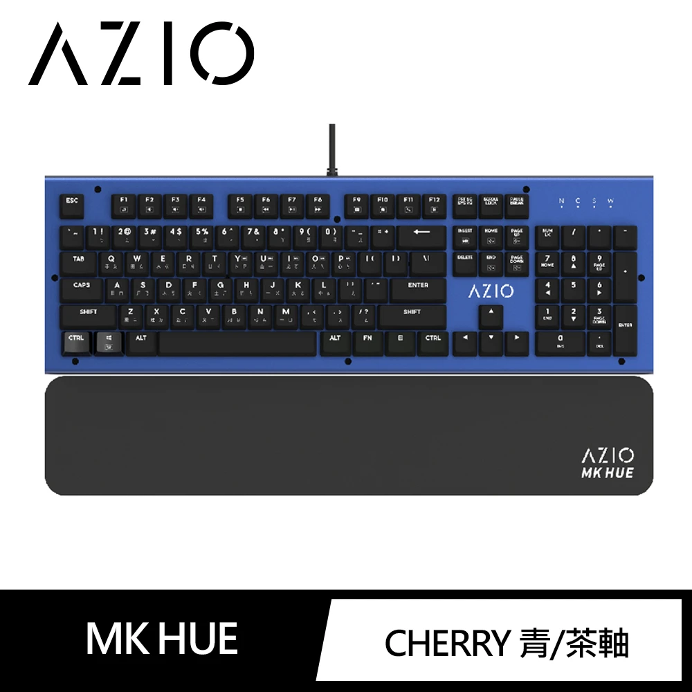 【AZIO】AZIO MK HUE 機械式鍵盤 藍(鍵盤)