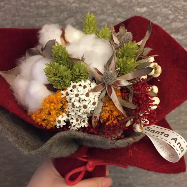 Santa Ana 永恆的愛傳情花束 純手工乾燥花束組合 Momo購物網
