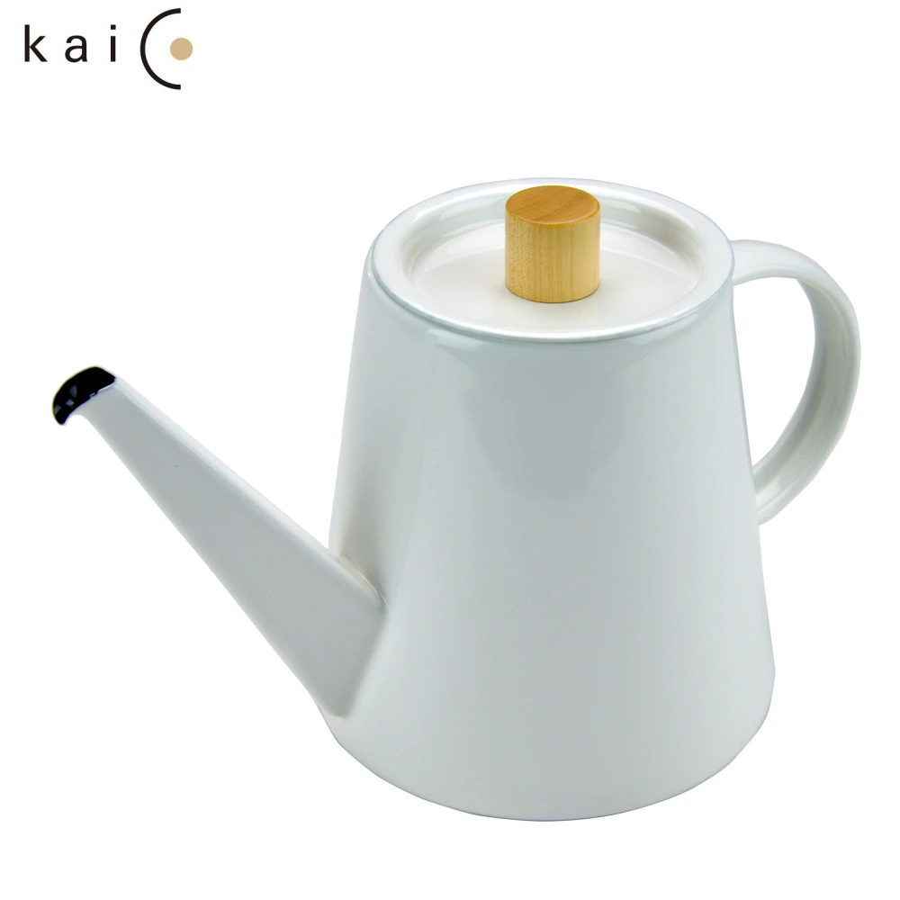【kaico】K-017琺瑯壺 手沖壺 咖啡壺 1.3L(HG9047)