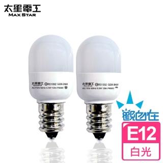 【太星電工】觀自在0.3W LED節能燈泡-白光2入(E12)