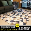 【TROMSO】珊瑚絨短毛地毯-中尺寸M北歐風潮(200x140cm)