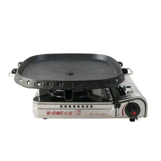 【卡旺】不鏽鋼雙安全卡式爐+韓國烤盤(K1-A003SD+NU-G)
