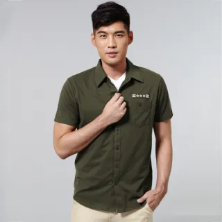 【BOBSON】男款襯衫式針織上衣(綠25006-41)