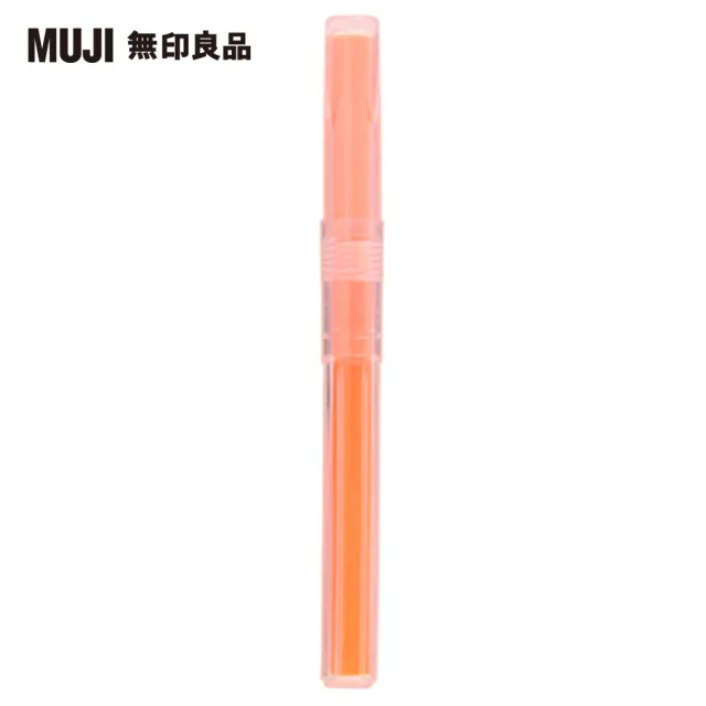 【MUJI 無印良品】PP按壓螢光筆芯/橘