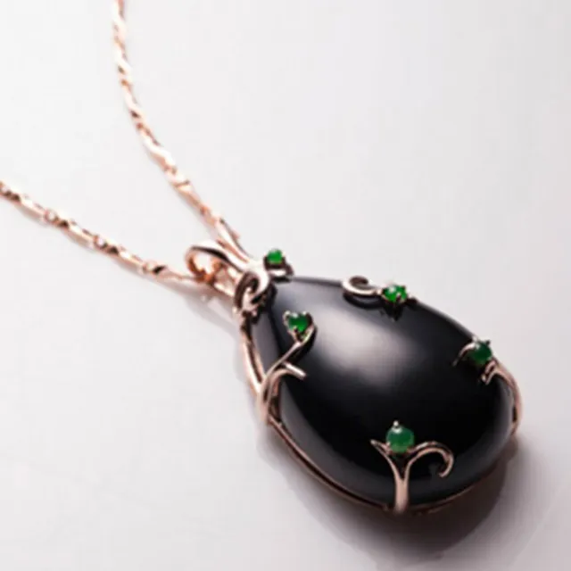 金玉滿堂】脂級天然和闐墨玉項鍊/墨碧玉手鐲(4款可選) - momo