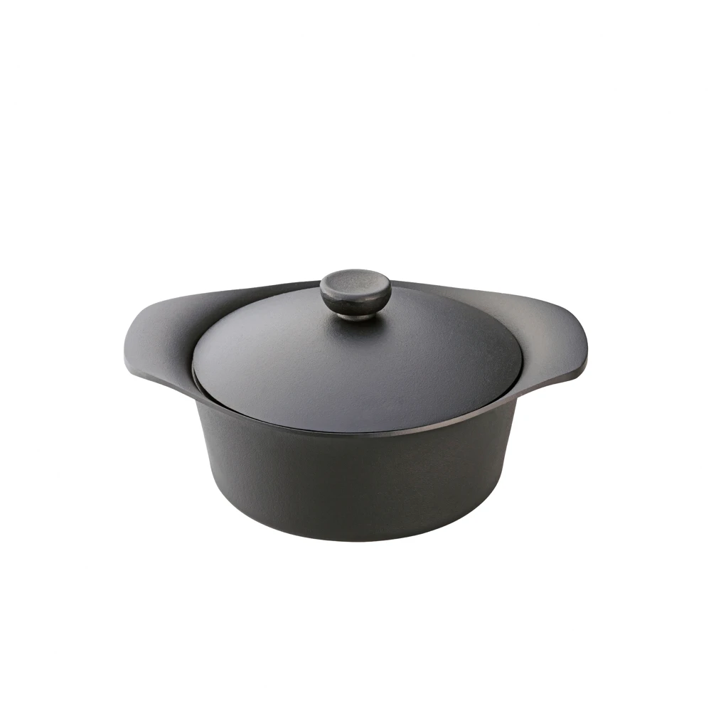 柳宗理 南部鐵器雙耳深鍋 附黑鐵蓋 Momo購物網