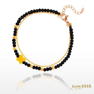 【J’code 真愛密碼】小花美人尖晶石手鍊-雙排(時尚金飾)