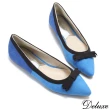 【Deluxe】古典法式淑女蝴蝶鞋娃娃鞋(藍)