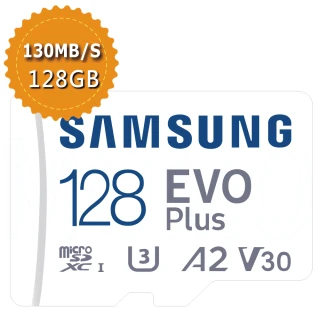 【SAMSUNG】三星 EVO PLUS microSDXC 128GB U3 記憶卡(平行輸入)