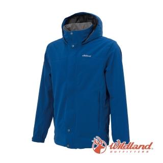 【Wildland 荒野】男 單件防水透氣外套-寶藍 W3912-70(休閒外套/防水透氣/戶外休閒/登山旅遊/衝鋒衣)