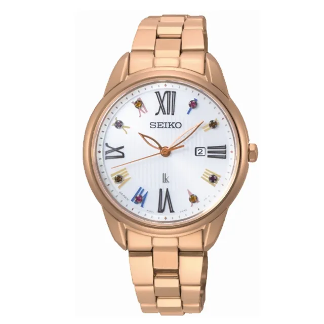 【SEIKO 精工】LUKIA繽紛玫瑰金太陽能腕錶(SUT368J1/V137-0DC0G)